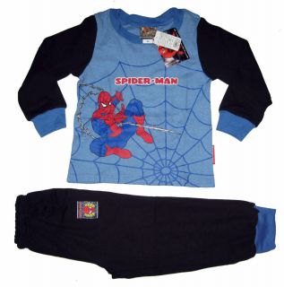 522 BNWT Spiderman Boys Cotton Pajamas Sleepwear Outfit Set Sz s 2 3 Y Free SHIP