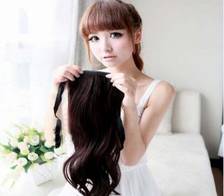 New Sexy Girls’ Black Party Cosplay Hair Ponytail Hair Extensions Clip in Wi IC