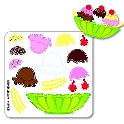 15 Ice Cream Sundae Stickers Party Favor Teacher Supply