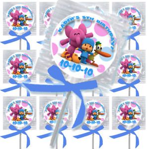 Pocoyo Personalized Lollipops Party Favors 12 Pcs