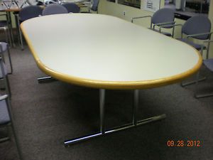 48" by 96" Race Track Shape Conference Table Seats 8 to 10