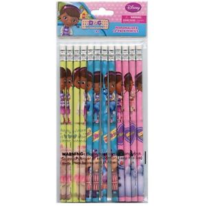 12 Doc McStuffins Pencils Birthday Party Favors School Supplies