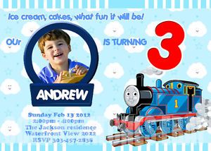 Thomas The Train Tank Birthday Party Invitations Cards Invite Boys Party Supply