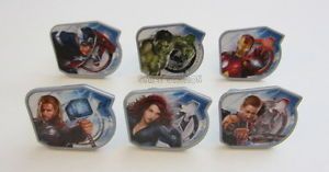 12 Marvel The Avengers Cup Cake Rings Topper Party Goody Bag Filler Favor Supply