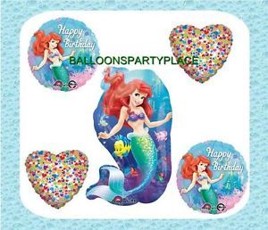 Balloon Disney Ariel Little Mermaid Happy Birthday Party Supplies Free SHIP Red