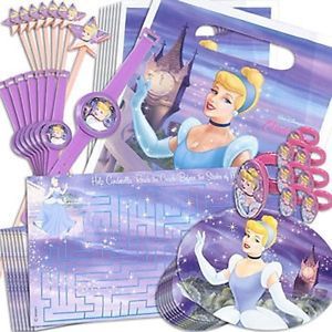 Disney's Princess Cinderella Birthday Party Supplies Favor Pack 48 PC Free SHIP