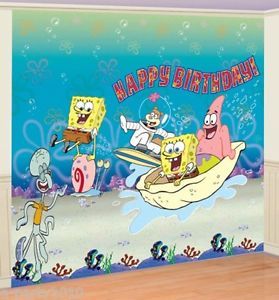 Spongebob Squarepants 6pc Giant Decorating Kit Birthday Party Supplies Posters