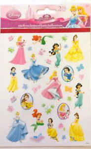 2 Sheet Disney Princess Stickers Party Favors Teacher Supply Jasmine Belle Ariel