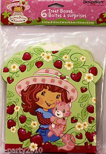 6 Strawberry Shortcake Treat Goody Boxes Birthday Party Supplies Favors