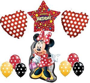 Minnie Mouse Birthday Balloons Set Polka Dots Hearts Party Supplies Girls Disney
