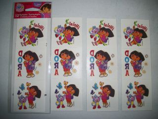 Dora The Explorer Boots Temporary Tattoos Birthday Party Favors Nickelodeon