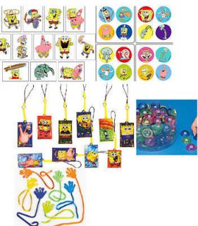 Lot 107 Spongebob Party Favors Sponge Bob Birthday Boy Girl Decorations Games