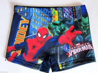 Marvel Spiderman Kids Boy Toddler Childs Swimsuits Boxers Briefs Trunks 3 8T