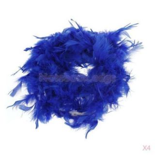 4X 2M Feather Boa Fluffy Craft Decoration Costume Party Favor Dress Up Blacks