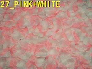 100pcs Wedding Party Supplies Pink White Flower Silk Rose Petal Decoration Favor