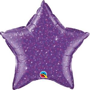 Purple Prismatic Glitter Star Balloon Birthday Party Supplies Baby Shower Bridal