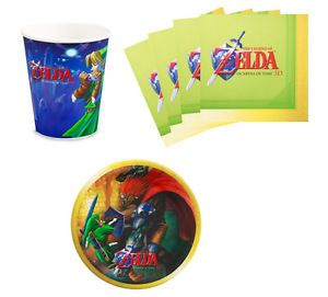 Zelda Birthday Party Supplies Plates Napkins Cups Set for 8 or 16 New