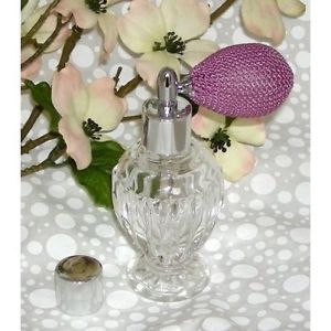 Vintage Style Perfume Spray Empty Glass Bottle Atomizer Lavender Bulb Refillable
