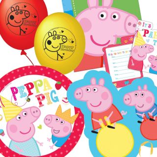 Peppa Pig Happy Birthday Party Balloon Plates Napkins All in One Listing