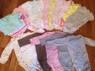 Lot of Baby Girl Clothes Newborn 51 Pieces