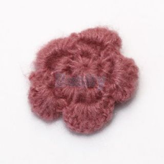 10 Handmade Crochet Flower Appliques Sewing Craft Knitting Hat Cap Beanie Decor