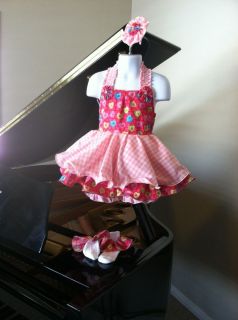 OOAK OOC Valentine's Day Hearts Baby Doll Pageant Dress Size 2 4T