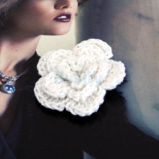 Handmade Crochet Flower Appliques Sewing Craft Cotton Hair Beanie Clothes Decor