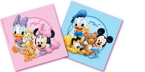 Disney Babies Mickey Minnie Party Supplies x16 Cake Napkins Baby Shower Birthday
