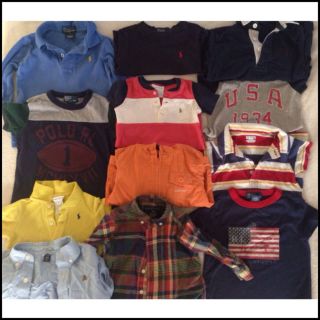 Bundle Boys Clothes Ralph Lauren Baby Gap Polo Shirt T Shirt 6 12 18 24 Months