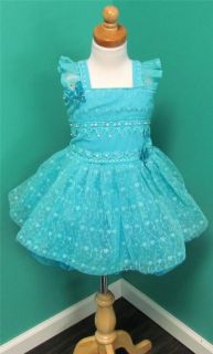 Beautiful Little Girl's Pageant Dress Baby Blue Semi Glitz