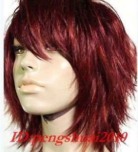 New Hot Fashion Short Red Straight Cosplay Party Women's Lady's Hair Full Wig