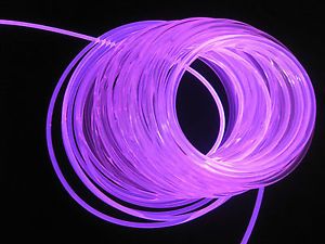 8mm Solid Core Side Glow Fiber Optic Lighting Cable Sold by The Foot
