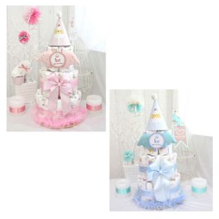 12 Kind Baby Shower DIY Set for Prince Princess Pink Blue Party Decorations