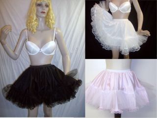 Adult Sexy Baby Mini Crinoline Slip Skirt Your Choice of Color Frilly Sissy Wear