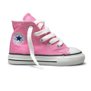 Girls Pink High Top Converse Infant Size 6