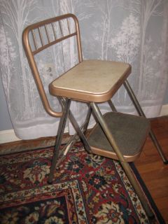Vintage Kitchen Step Stool Industrial Folding Chair 1950 60s Mid Century