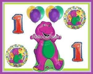 Party Supplies Barney Balloons Birthday 1st First Boys Girls Decorations XL Set