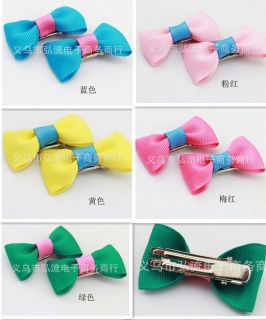 8pcs Lovely Cute Baby Girls Lady Bows Barrette Hair Clips Decoration Accessories