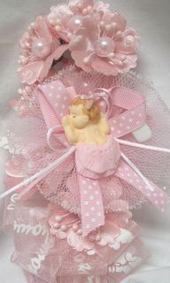 Baby Shower Corsage It's A Baby Girl Pink Corsage with Sheer Pink Bow New