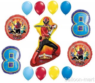 Power Rangers Balloons Party Supplies Eight 8th Age 8 Decorations Lot Birthday