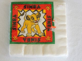 New Disney Vintage Lion King Simba Luncheon Napkins Large Party Supplies