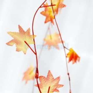 10pcs Artificial Maple Leaf Garland Silk Leaf Vine for Garden Home Decoration
