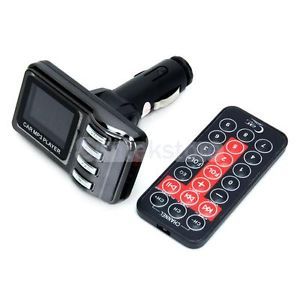 New Car LCD  Player Wireless FM Transmitter 4G TF Card Remote Control Black