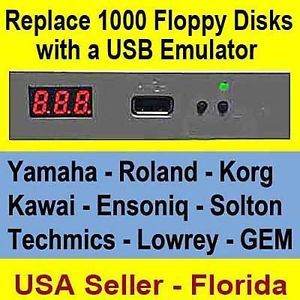 USB to Floppy Disk Drive Emulator Yamaha Roland Korg Tyros 1 Kawai Gem Organs