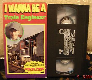 I Wanna Be A Train Engineer VHS Steve Pool Steam Engines Trains Educational Tape