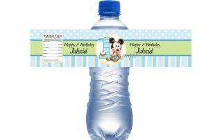Personalized Baby Mickey Mouse Water Bottle Labels Soda Labels