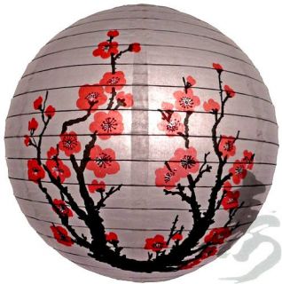 PL101 14'' Chinese Japanese Paper Lantern Brand New Plum Tree Cherry Blossom