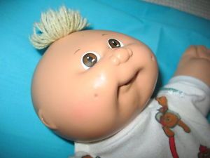 80s Vtg TLC Cabbage Patch Doll Coleco Brown Eye Paci Mouth Tuft Hair Premie 1480