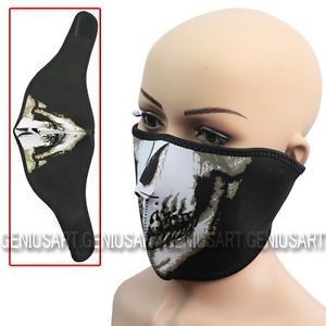 Outdoor Skull Half Face Mask Bike Motorcycle Ski Sport Helmet Paintballing Mask