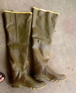 Mens Lacrosse Outdoors Man Fishing Hunting Thigh Hip Waders Rubber Boots Tall EC